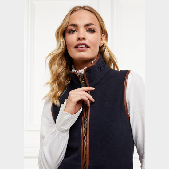 Womens Country Fleece Gilet Ink Navy