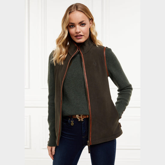 Womens Country Fleece Gilet Khaki