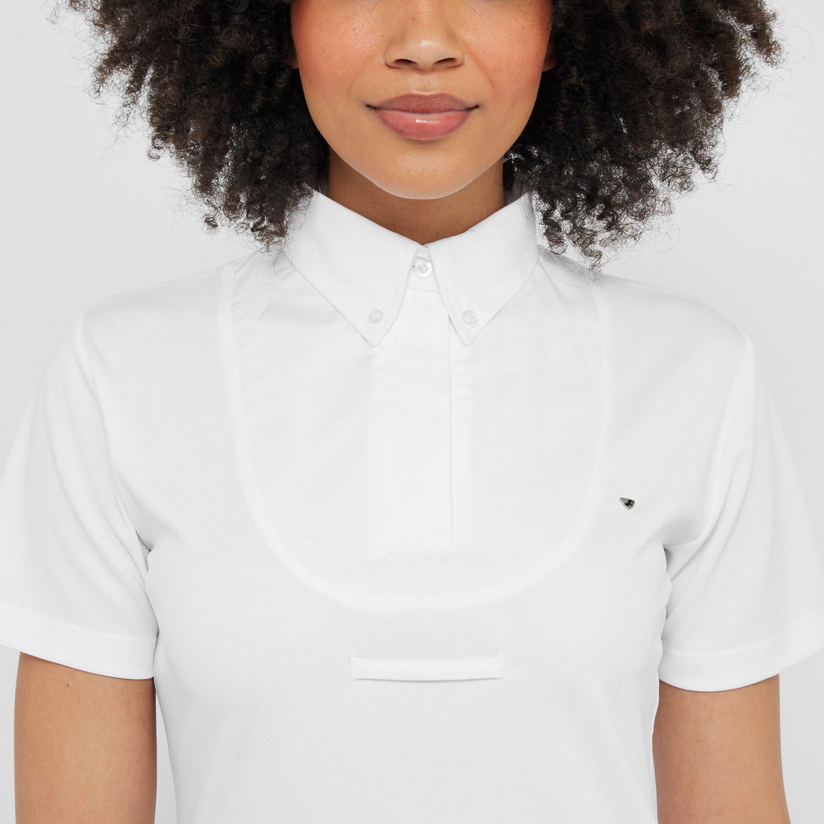 Womens Short Sleeve Tie Shirt White