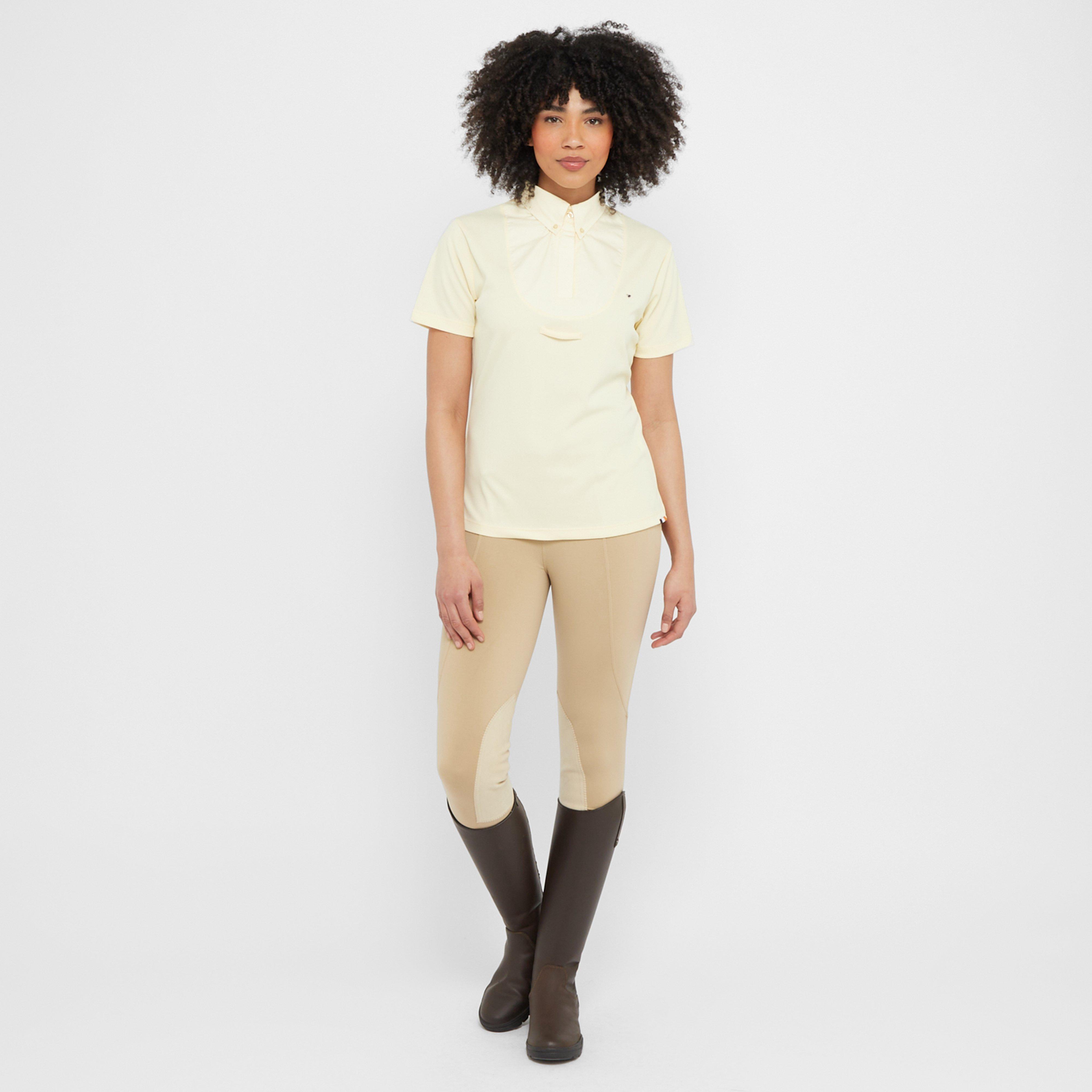 Womens Short Sleeve Tie Shirt Yellow