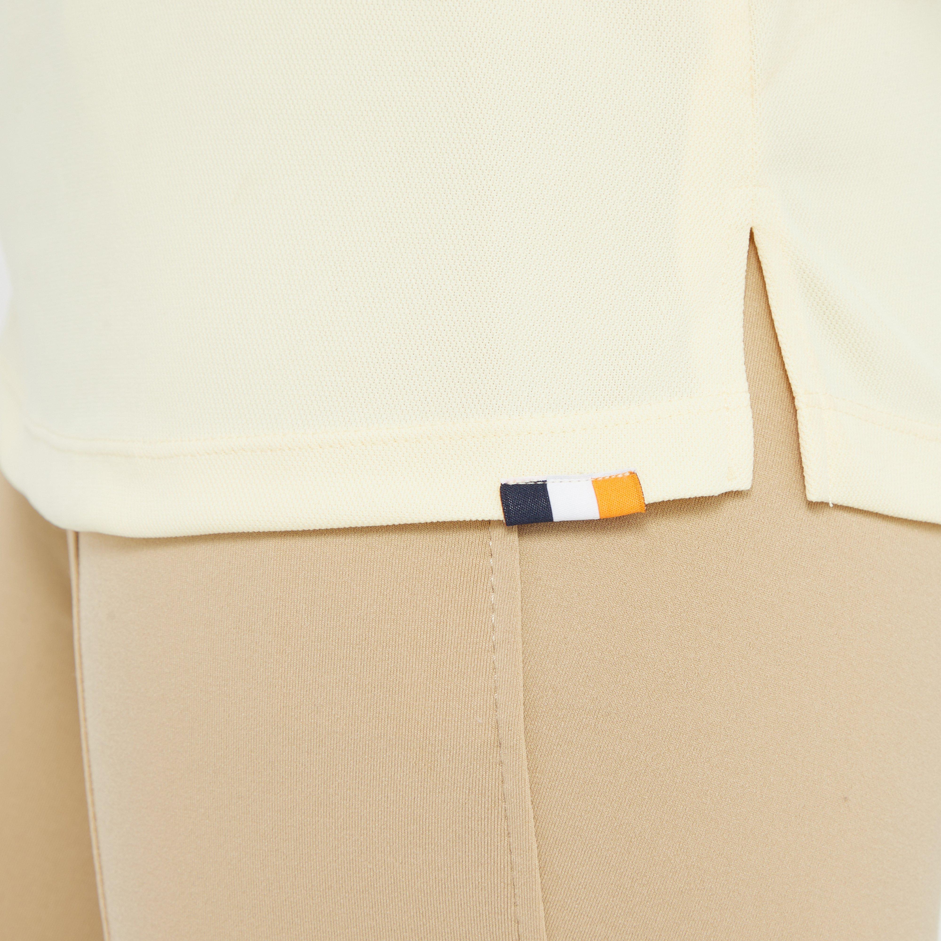 Womens Short Sleeve Tie Shirt Yellow