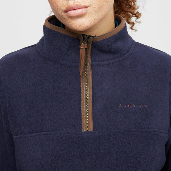 Womens Half Zip Fleece Navy