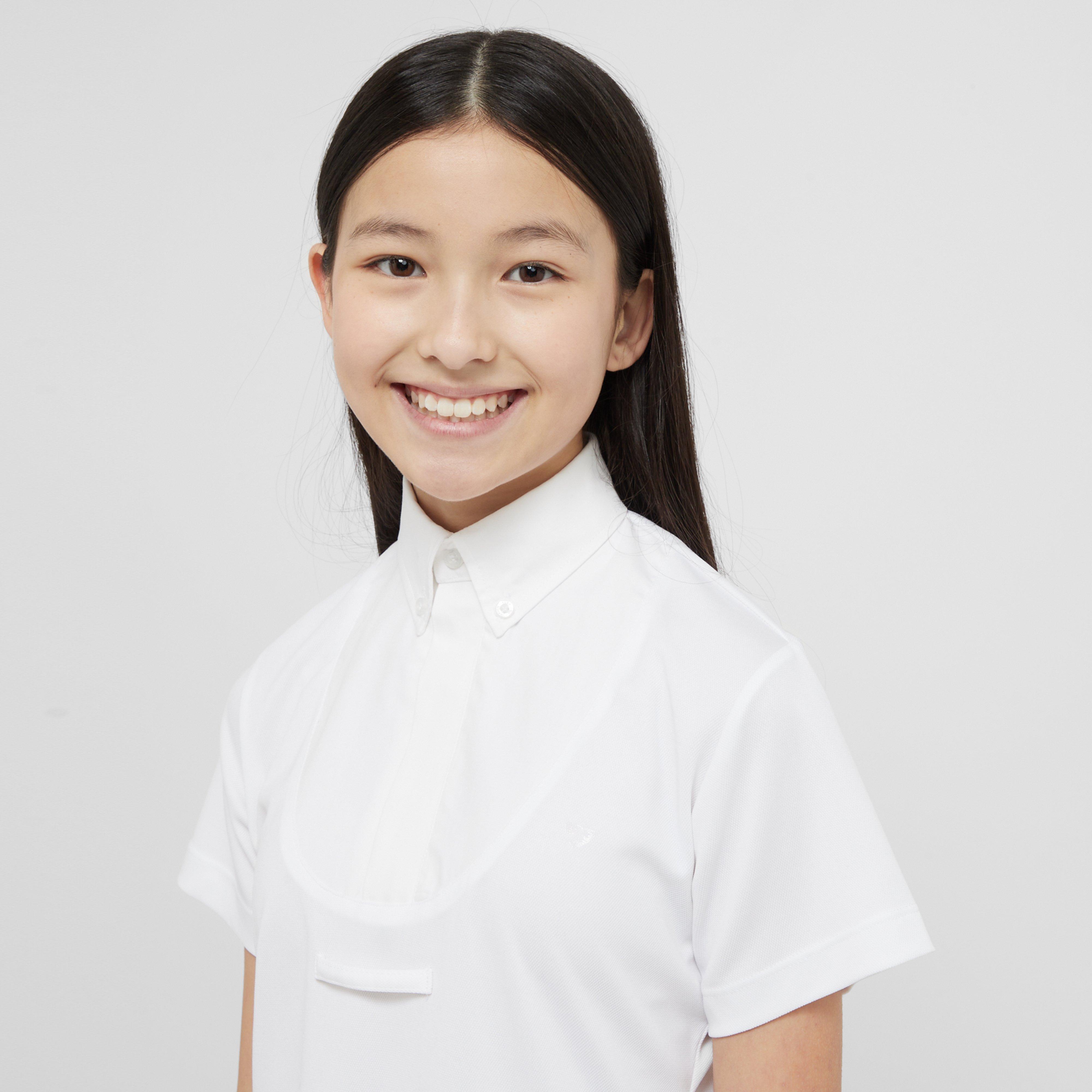 Young Rider Short Sleeve Tie Shirt White