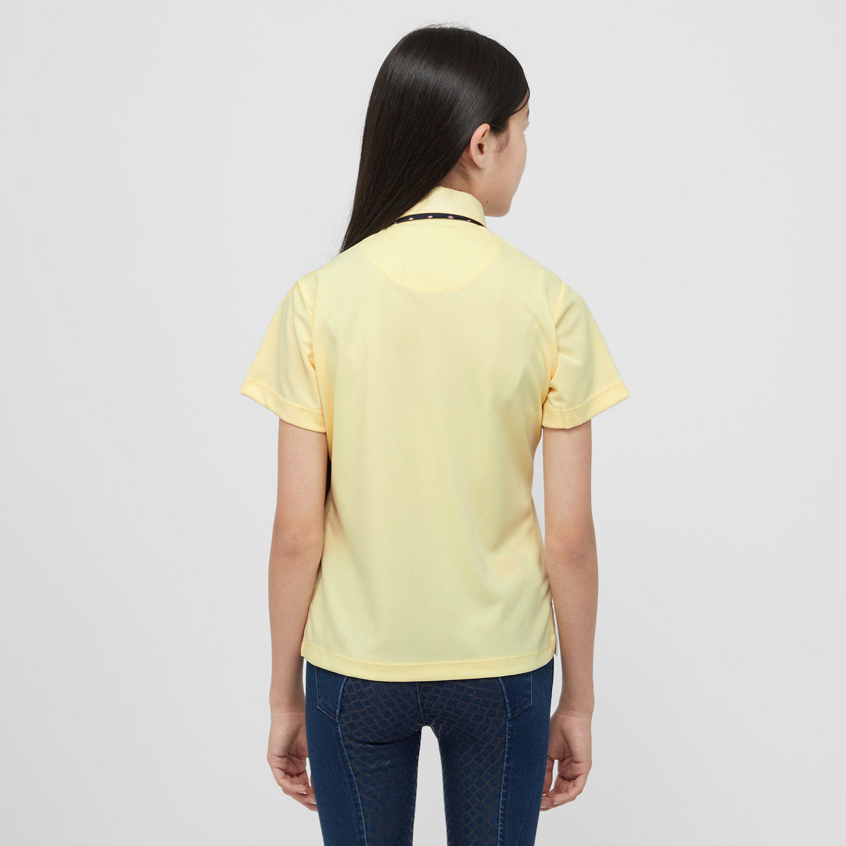 Young Rider Short Sleeve Tie Shirt Yellow