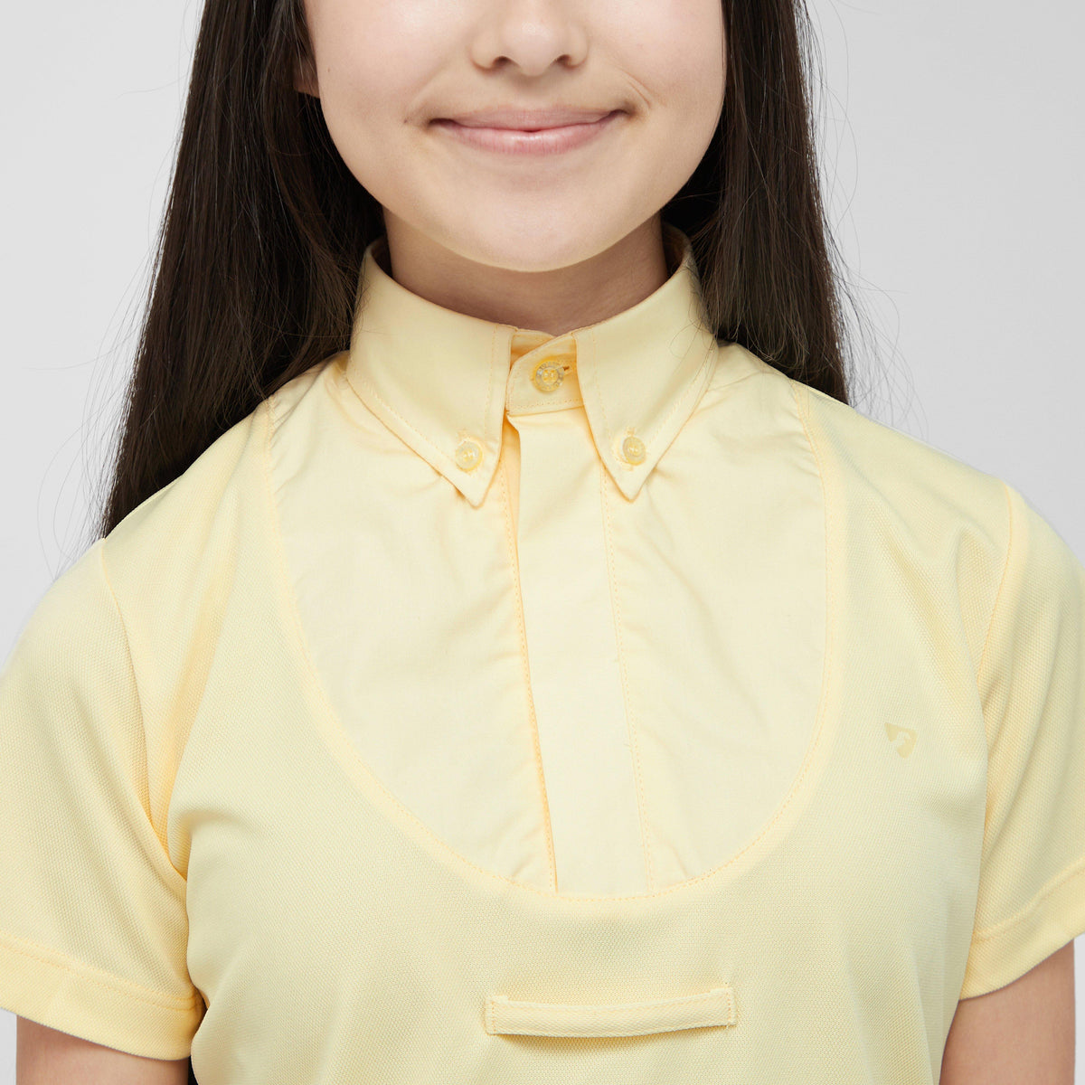 Young Rider Short Sleeve Tie Shirt Yellow