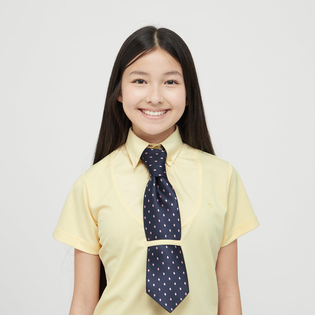 Young Rider Short Sleeve Tie Shirt Yellow