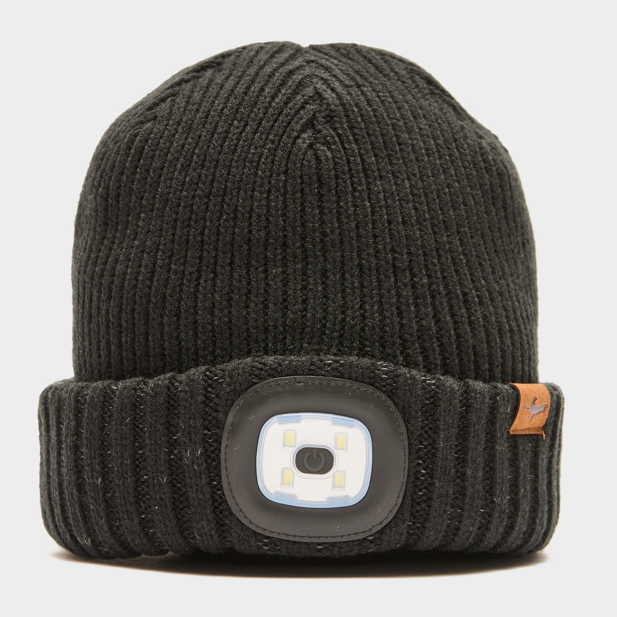 Waterproof Cold Weather LED Roll Cuff Beanie Hat Black