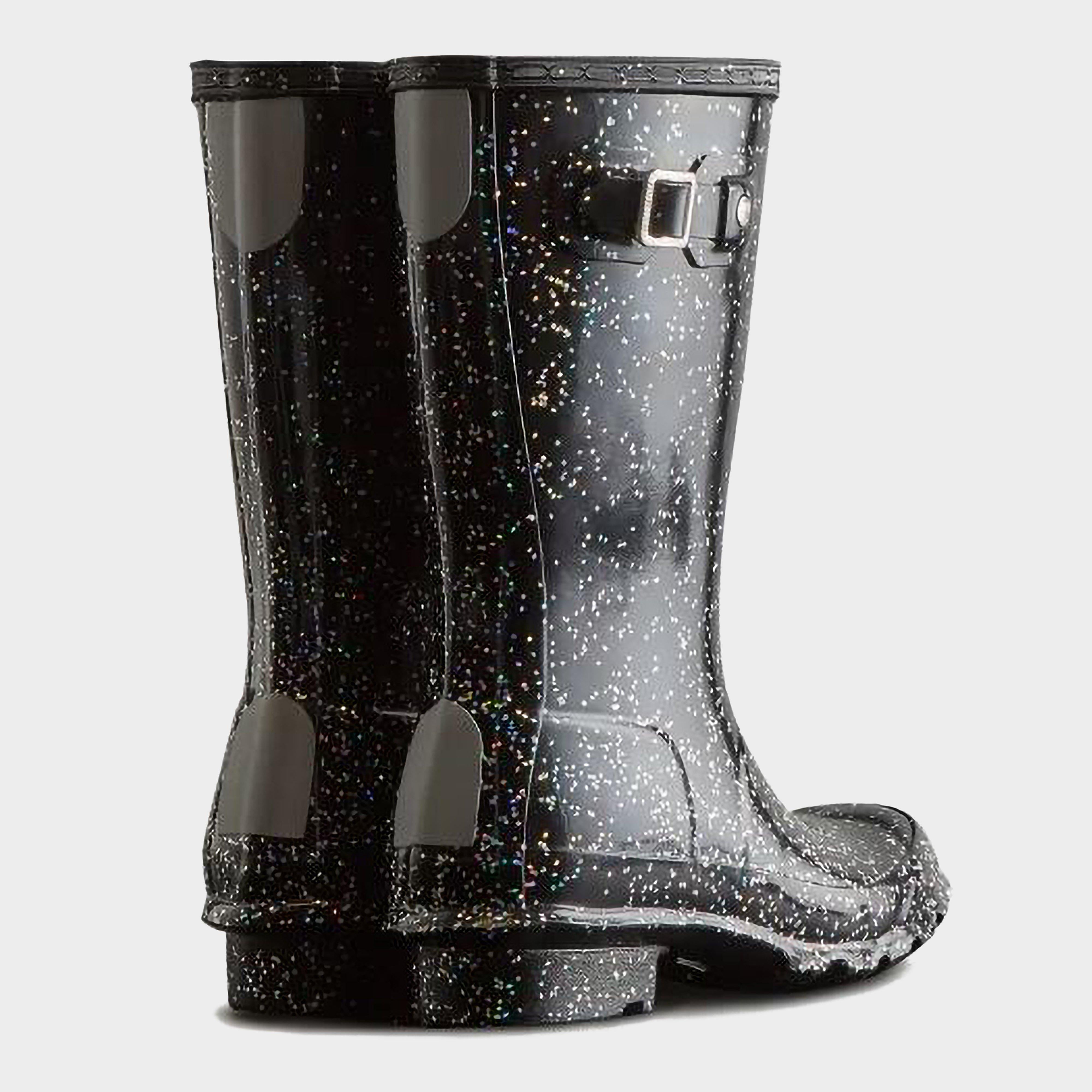 Kids Giant Glitter Wellington Boots Black