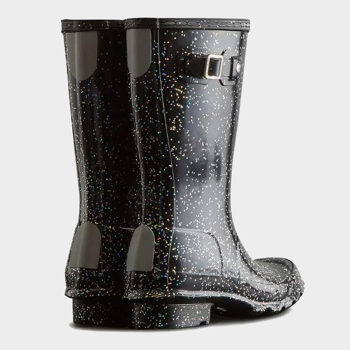 Kids Giant Glitter Wellington Boots Black
