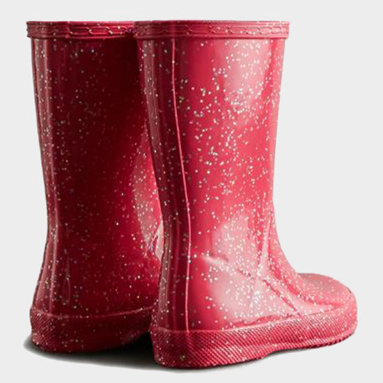 Kids Original First Giant Glitter Wellington Boots Red