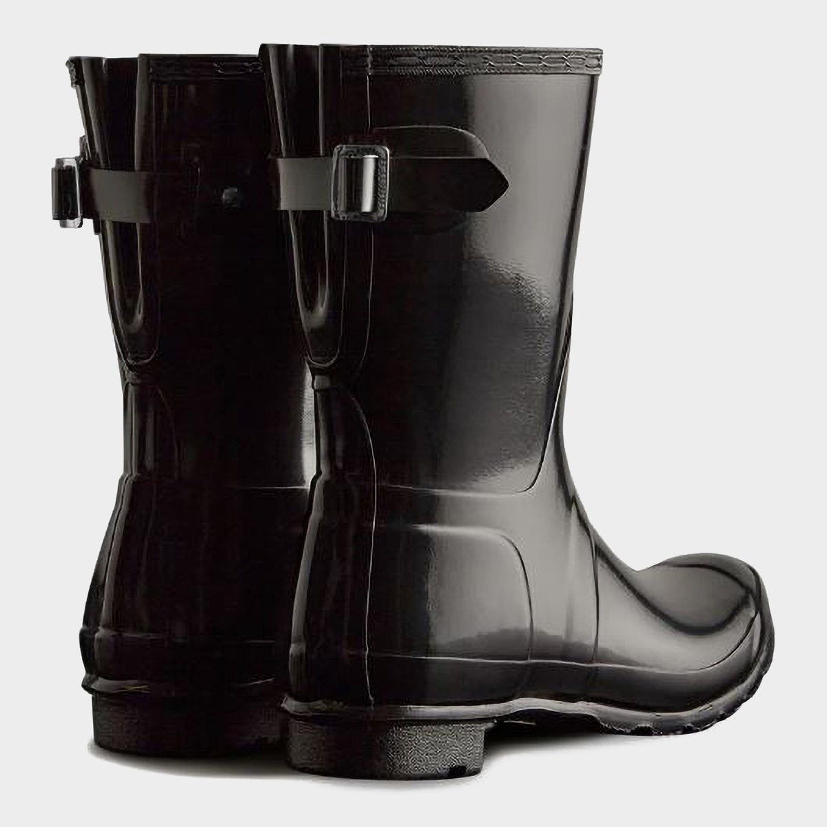 Womens Short Back Adjustable Wellington Boots Black
