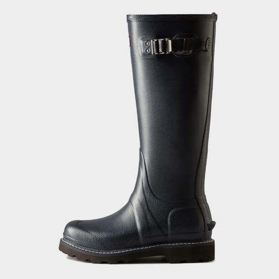 Womens Balmoral Commando Tall Wellington Boots Navy