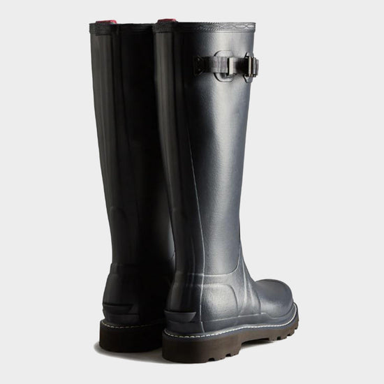 Womens Balmoral Commando Tall Wellington Boots Navy