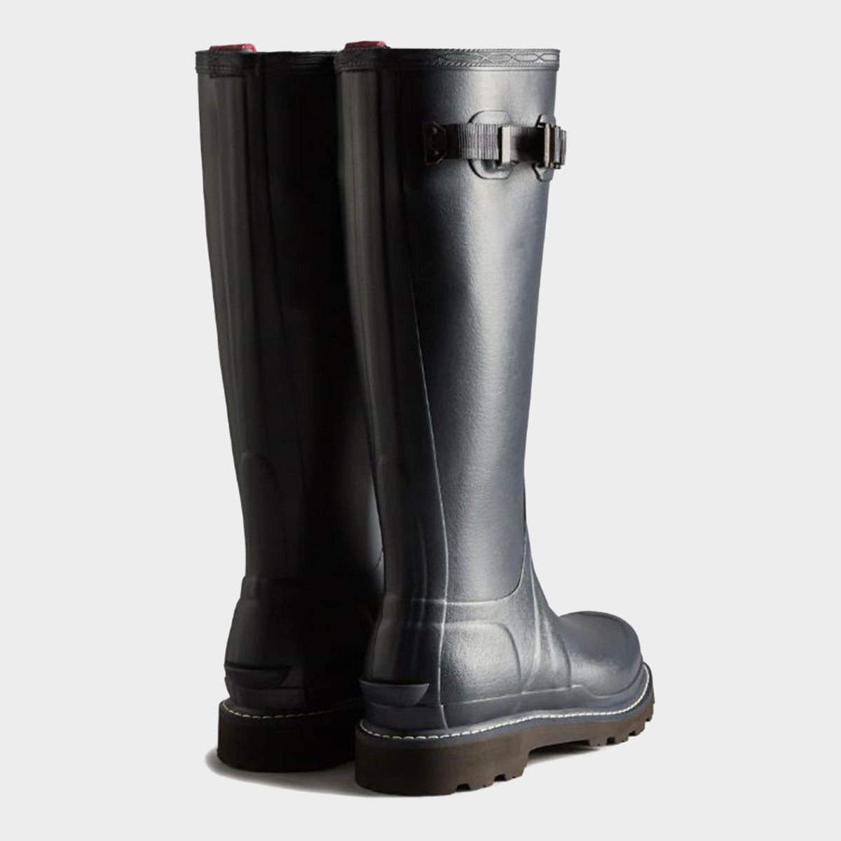 Womens Balmoral Commando Tall Wellington Boots Navy