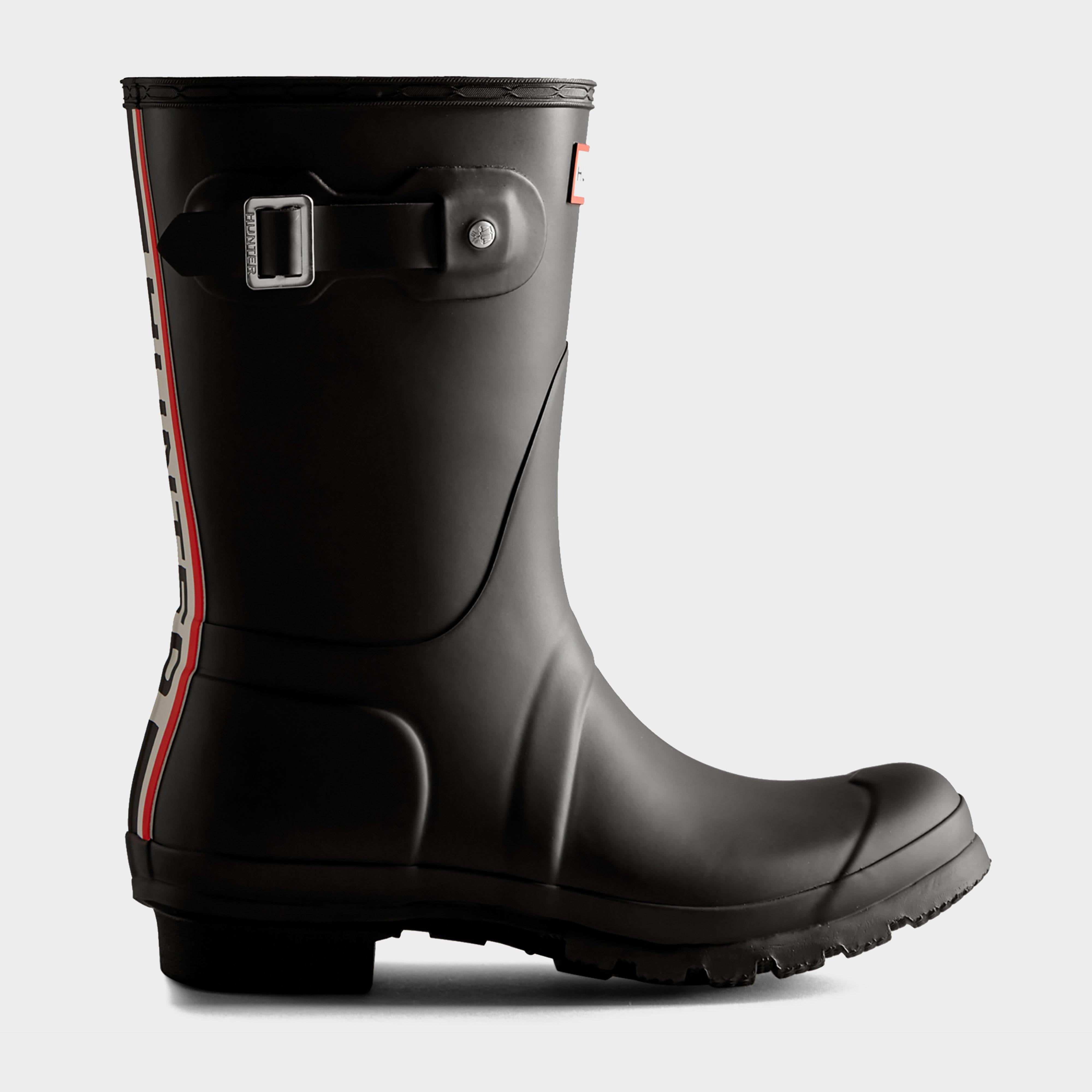 Womens Original Short Tri Colour Logo Backstrap Boots Black