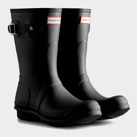 Womens Original Short Tri Colour Logo Backstrap Boots Black