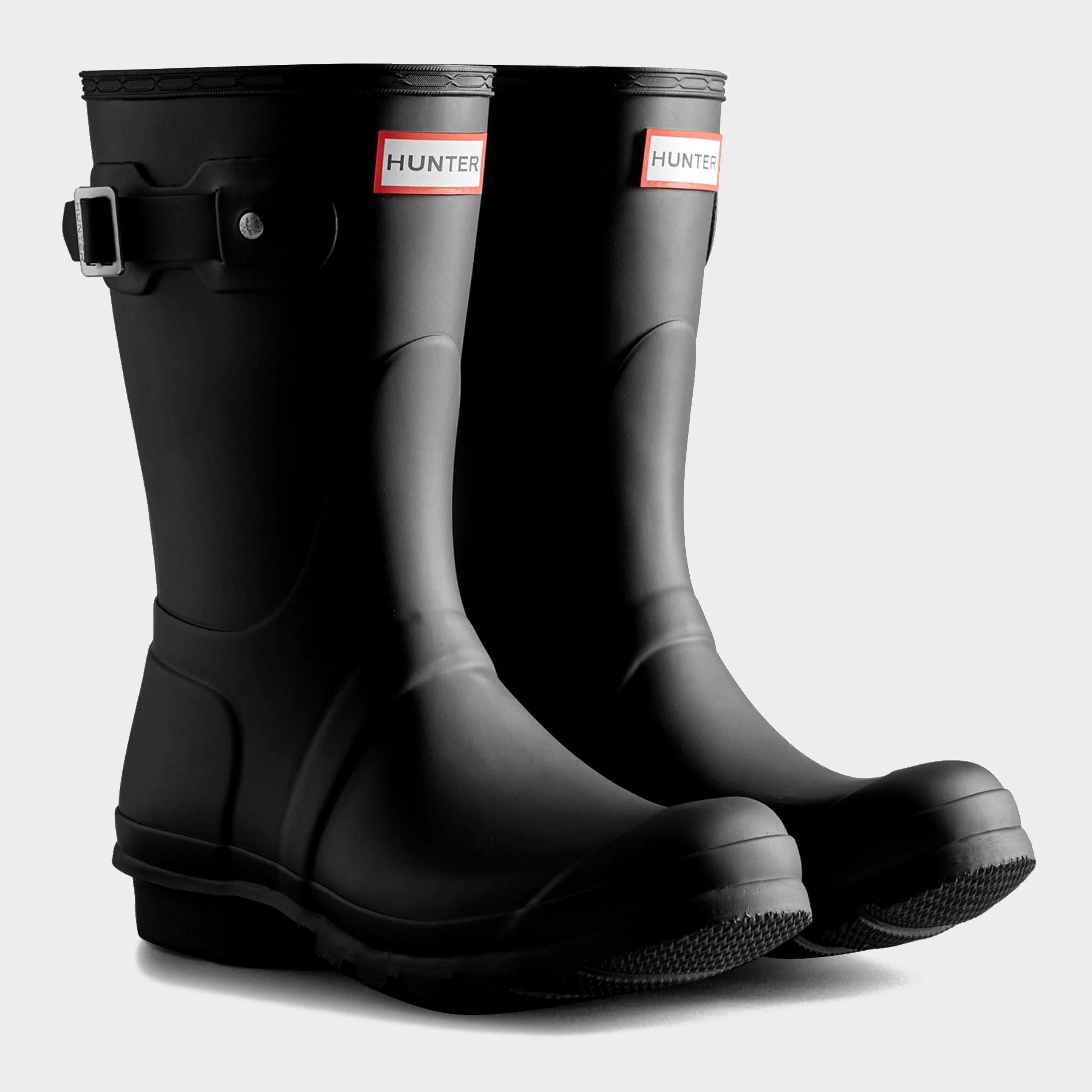 Womens Original Short Tri Colour Logo Backstrap Boots Black