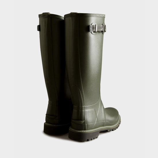 Mens Balmoral Commando Tall Wellington Boots Olive