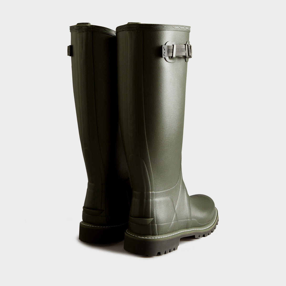 Mens Balmoral Commando Tall Wellington Boots Olive