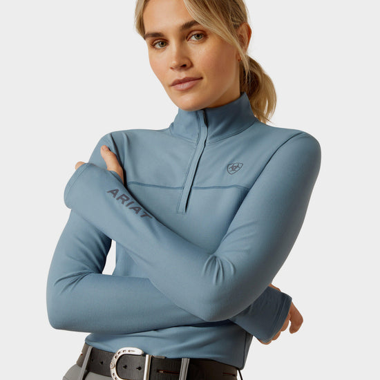 Womens Lowell 3.0 1/4 Zip Base Layer Bluestone
