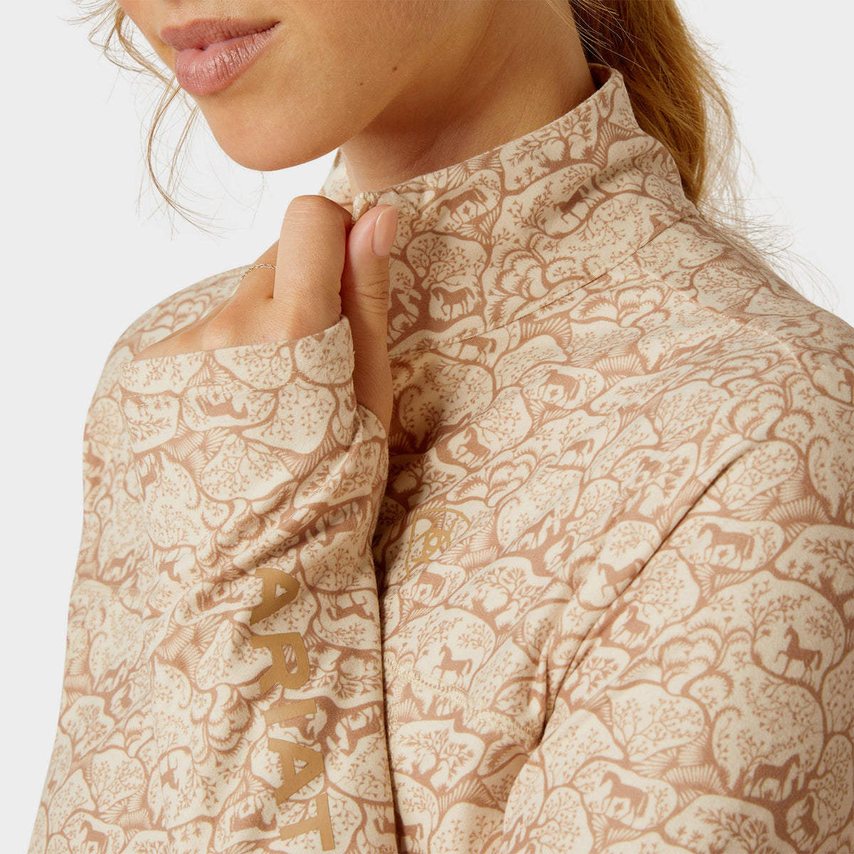 Womens Lowell 3.0 1/4 Zip Base Layer Land Of Horses