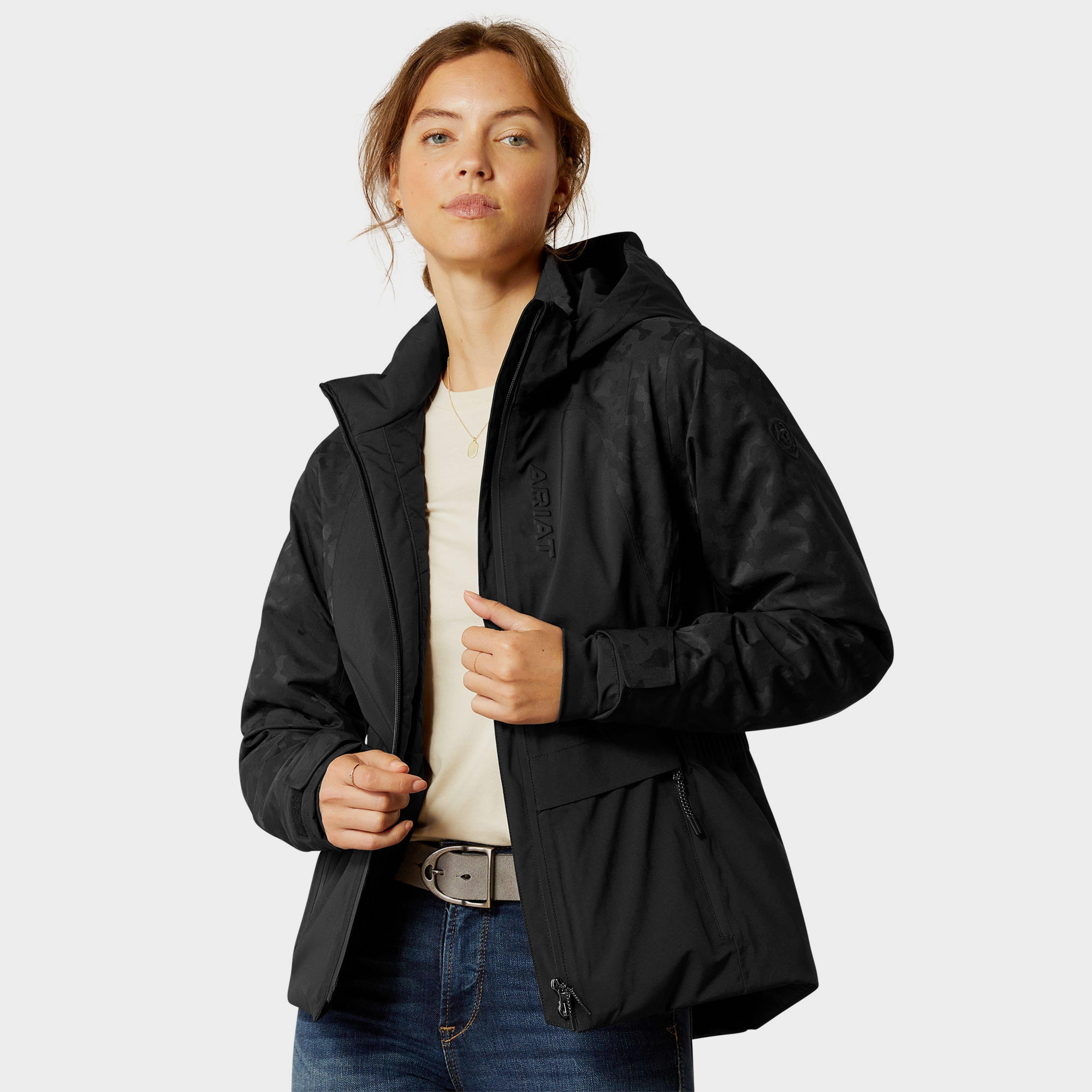 Womens Valor 2.0 Waterproof Jacket Black/Camo