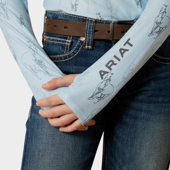 Kids Lowell 3.0 1/4 Zip Base Layer Sketch Horse