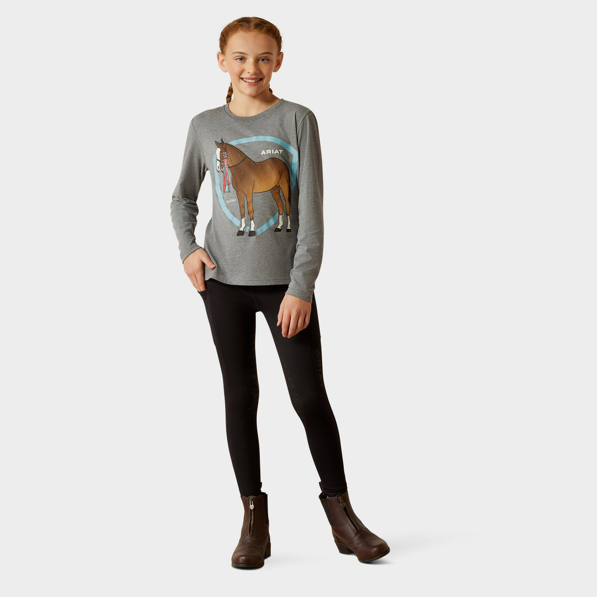 Kids Champion Pony T-Shirt Heather Grey