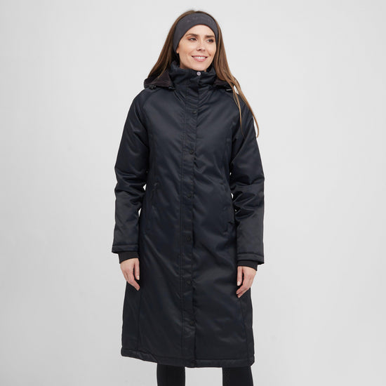 Womens Halcyon Long Coat Charcoal