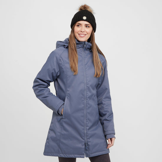 Womens Halcyon Mid-Length Coat Blue