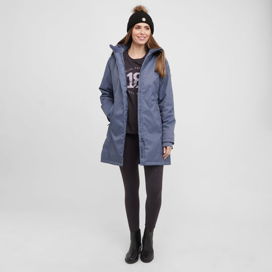Womens Halcyon Mid-Length Coat Blue