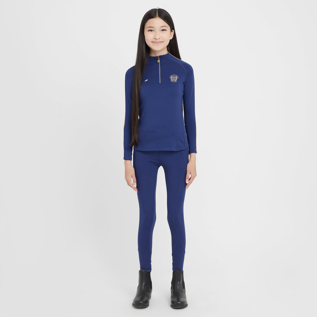 Young Rider Team Winter Base Layer Navy.