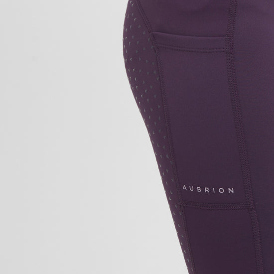 Young Rider Shield Winter Riding Tights Purple