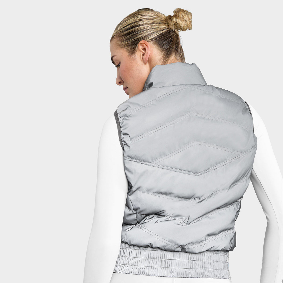 Womens Lightweight Reflective Gilet Grey