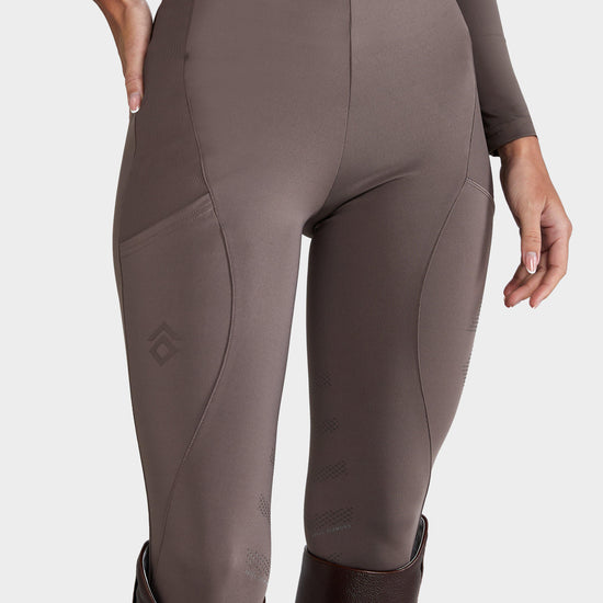 Womens Core Knee Patch Leggings Fawn