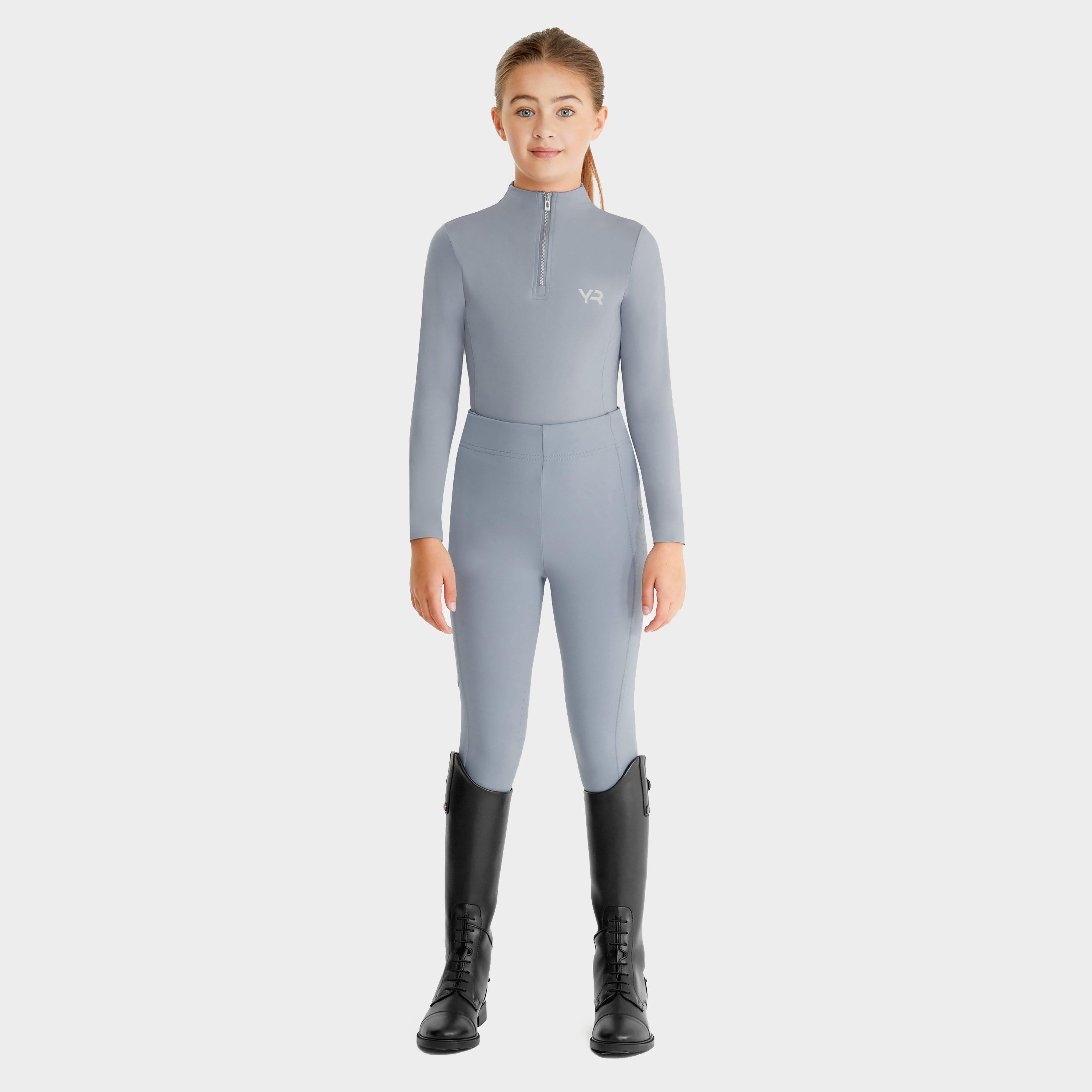 Young Rider Long Sleeve Base Layer Ash Blue