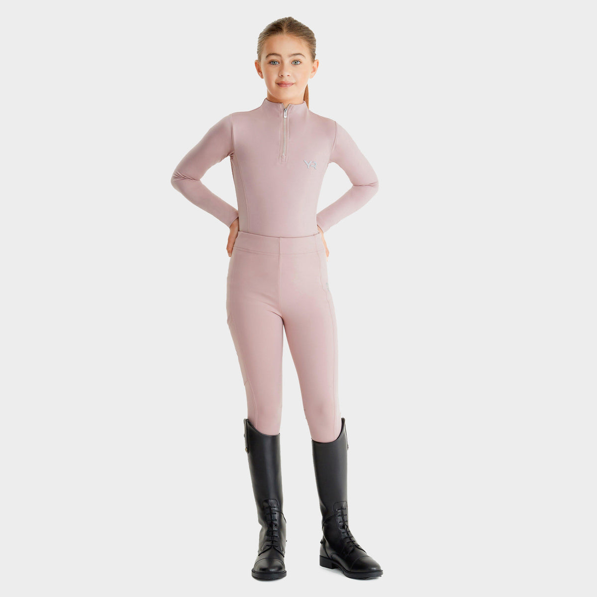 Young Rider Full Seat Leggings Pink
