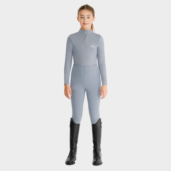 Young Rider Full Seat Leggings Ash Blue