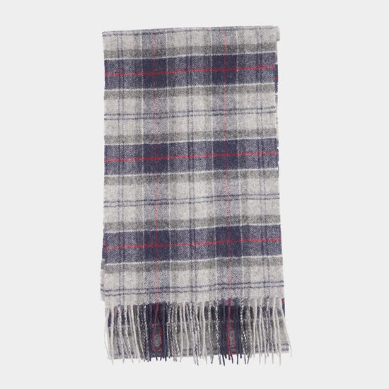 Tartan Lambswool Scarf Blue Granite
