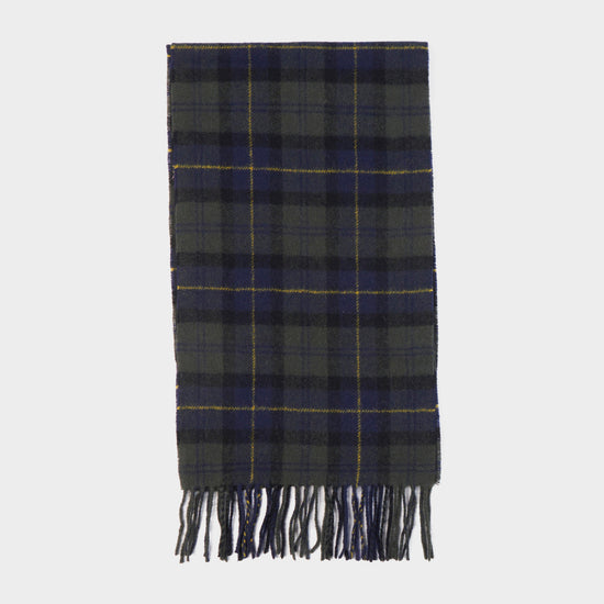 Tartan Lambswool Scarf Olive Night