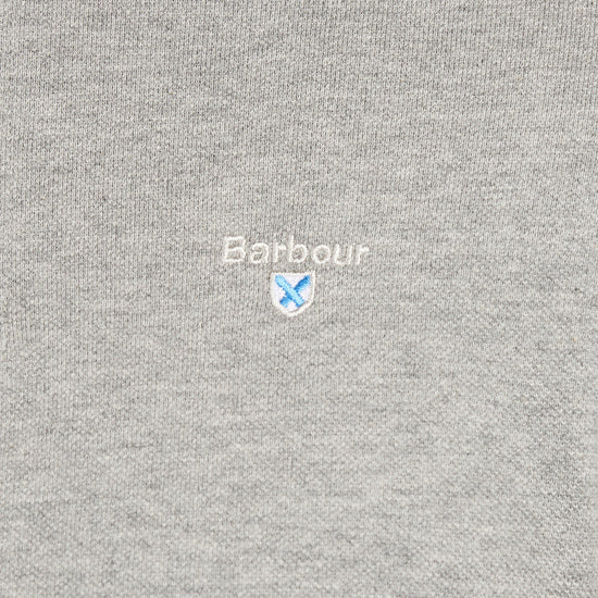 Mens Tartan Pique Polo Shirt Grey Mar