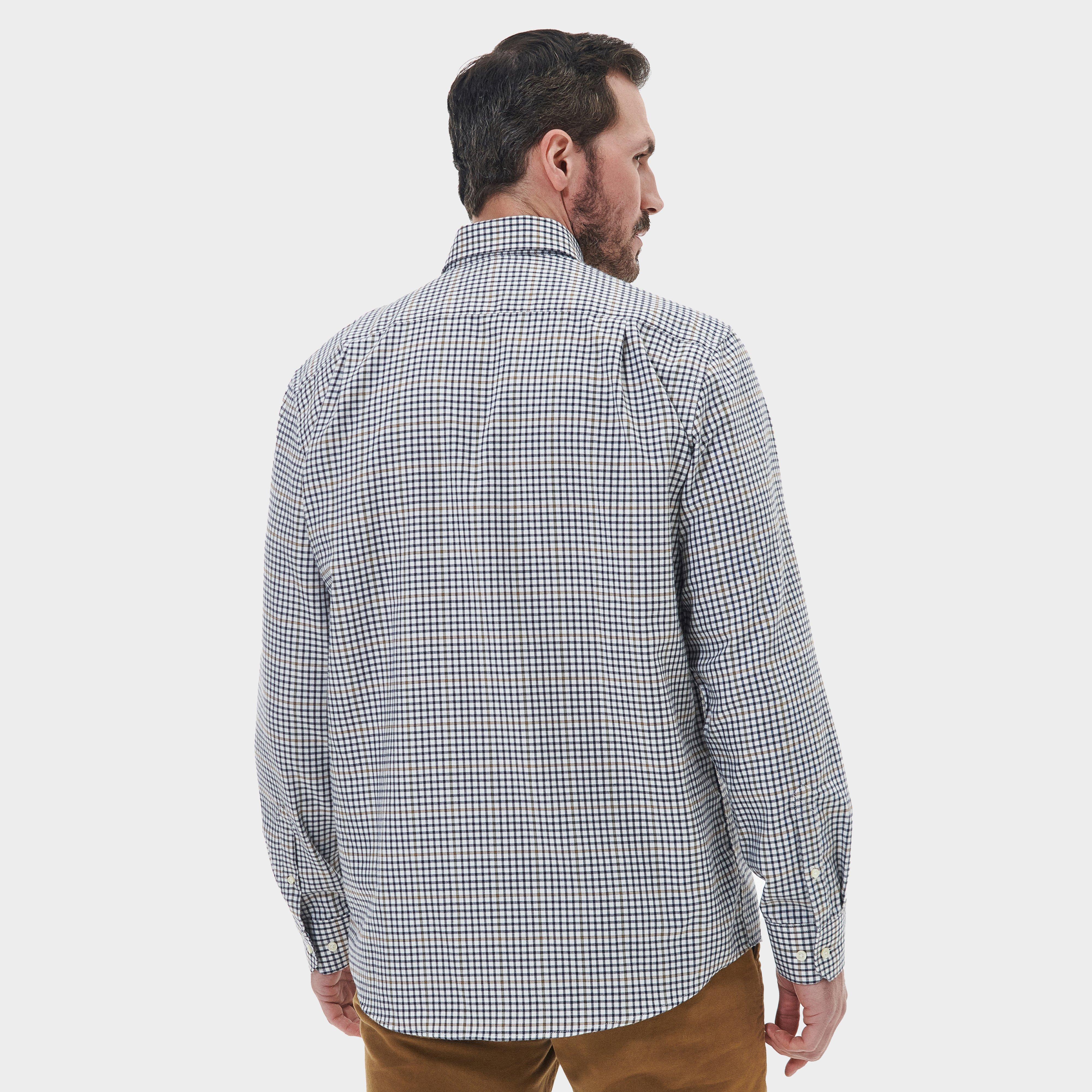 Mens Henderson Regular Thermo Weave Checked Shirt Whisper White
