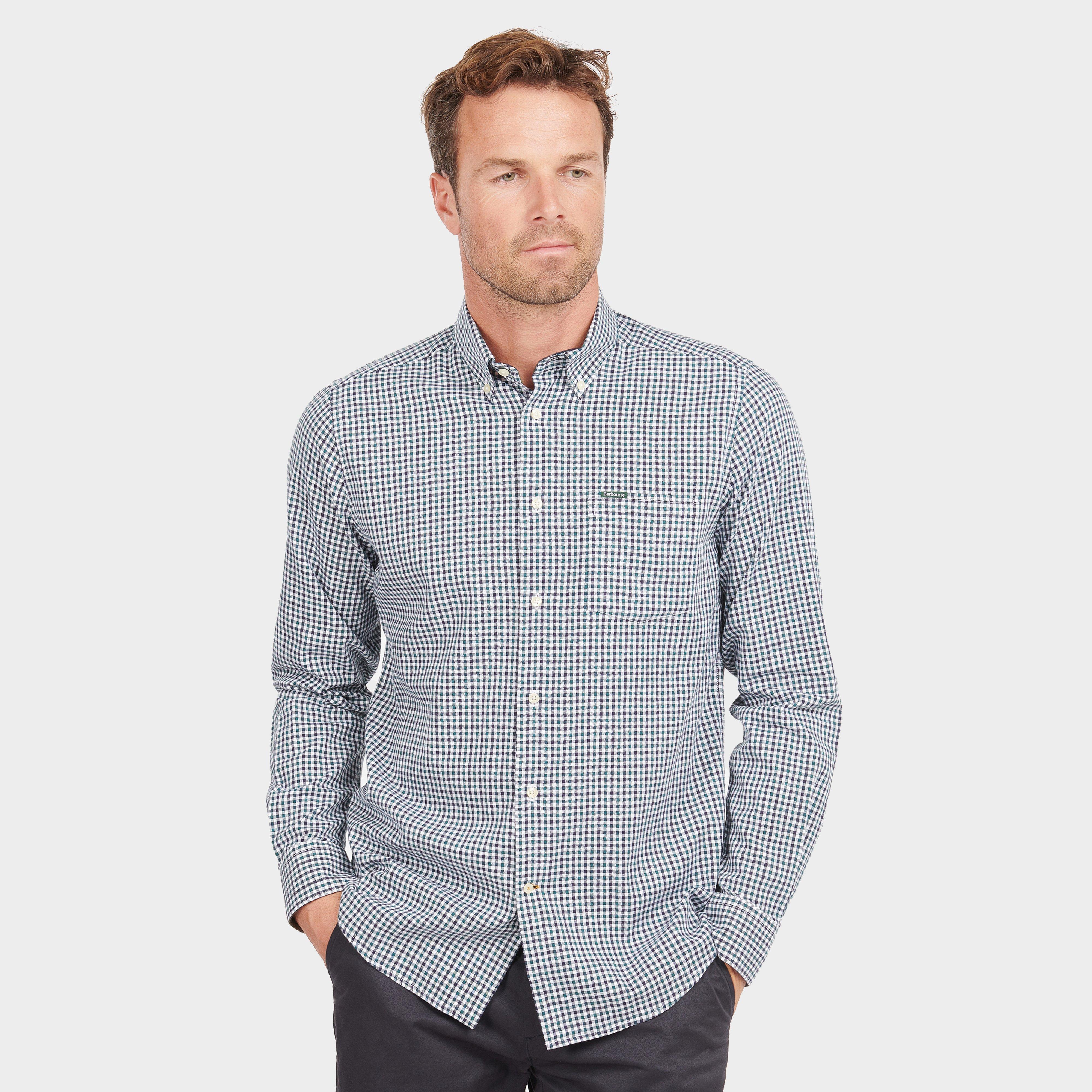 Mens Padshaw Tailored Gingham Shirt Green