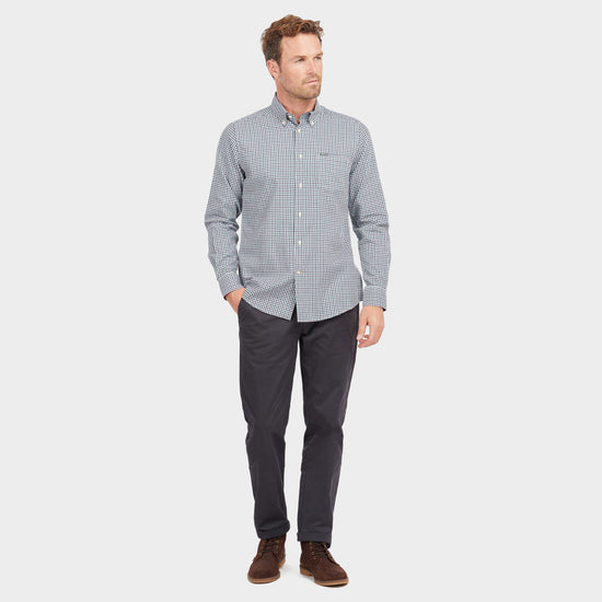 Mens Padshaw Tailored Gingham Shirt Green