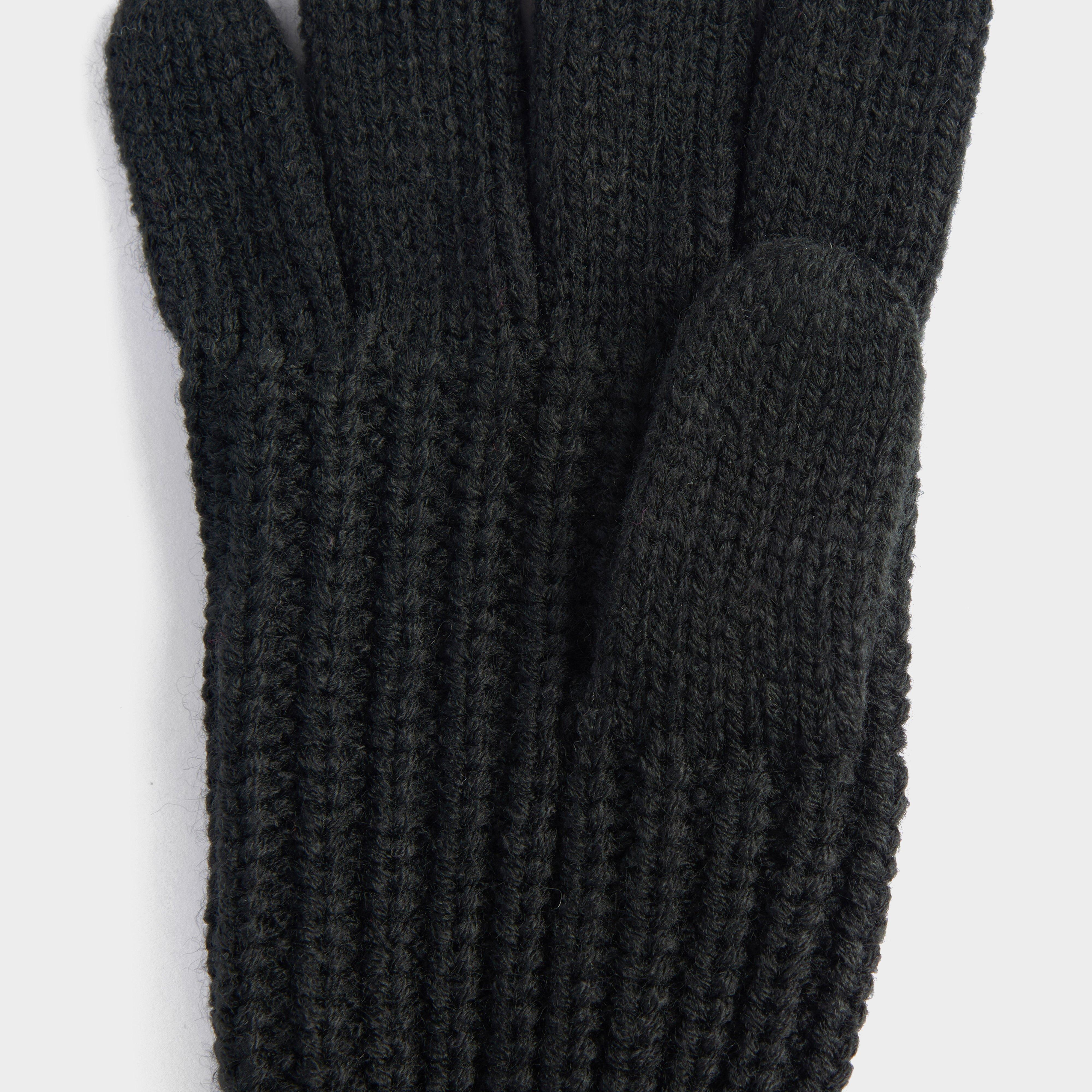 Womens Saltburn Knitted Gloves Black