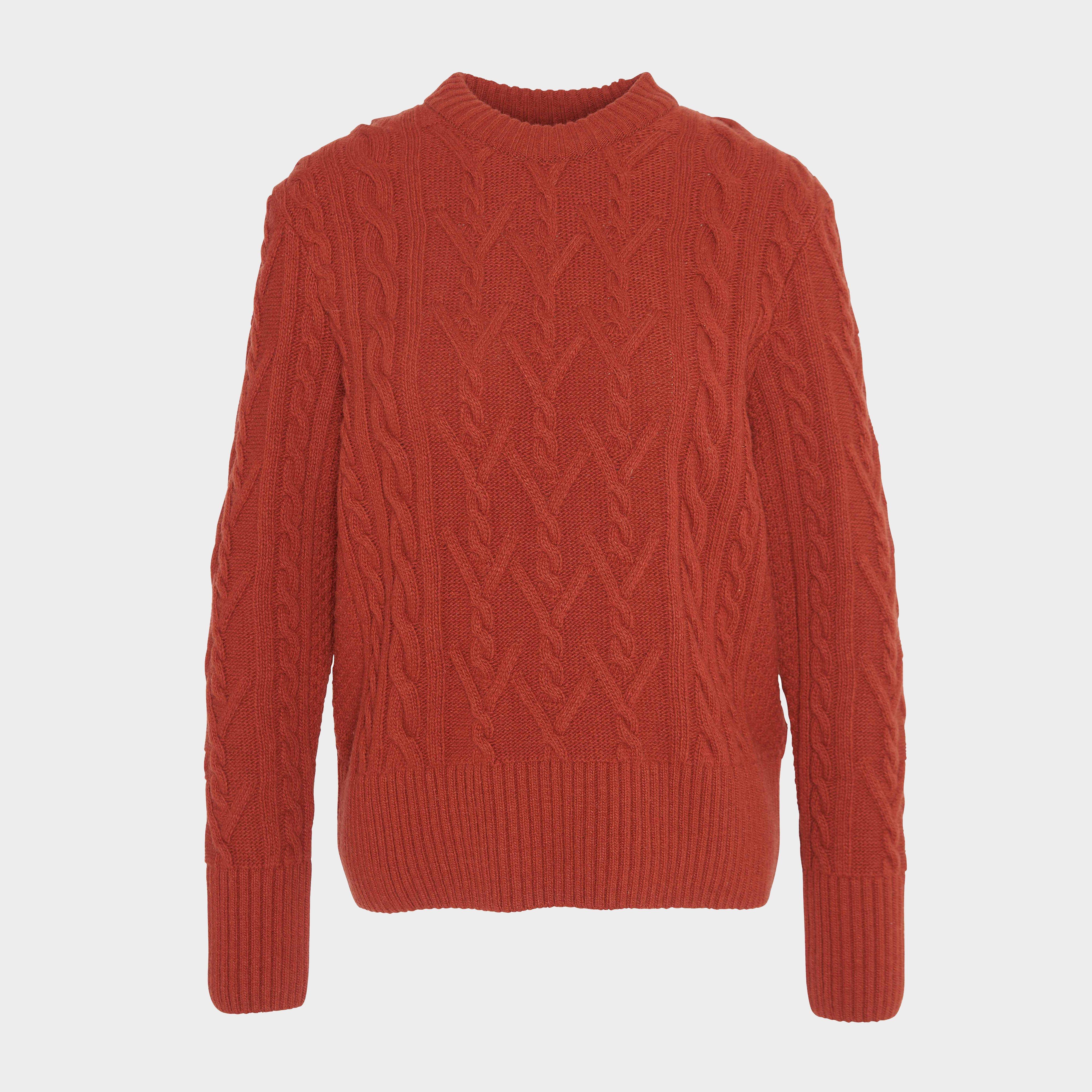 Barbour Womens Solway Knitted Jumper Spiced Pumpkin – Naylors