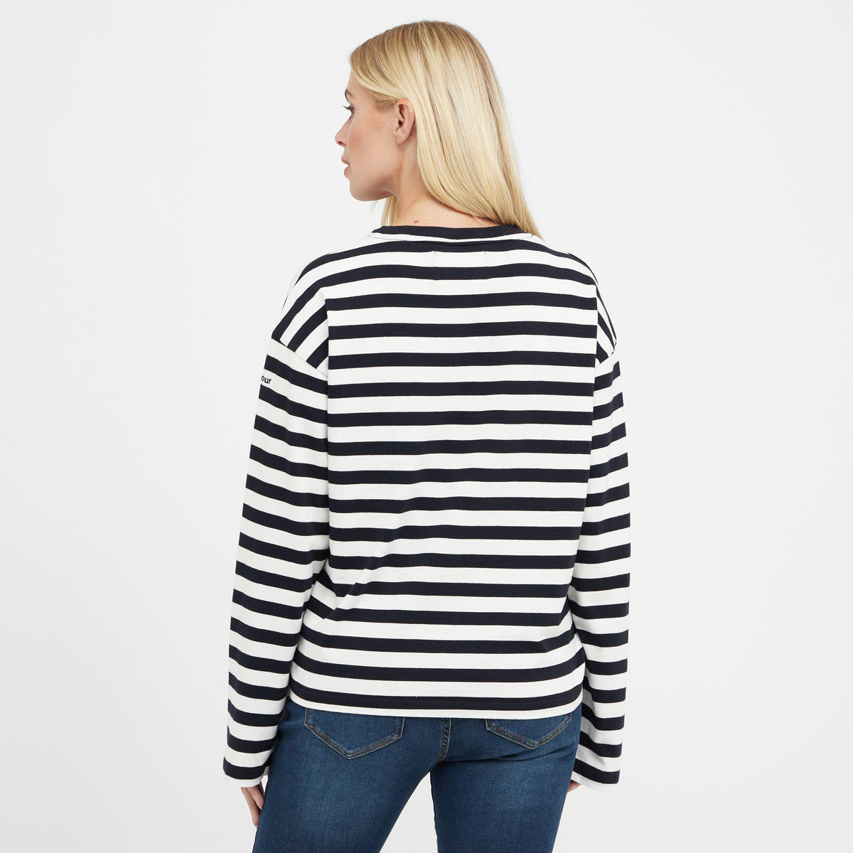 Womens Bede Oversized Top Navy Stripe