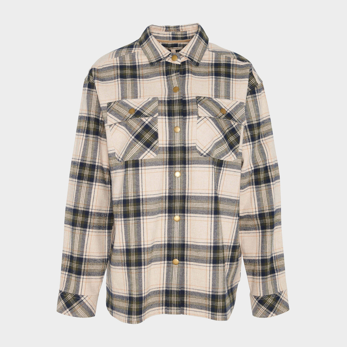 Womens Highfield Check Shirt Sand Dune Check