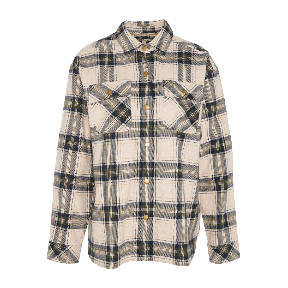 Womens Highfield Check Shirt Sand Dune Check