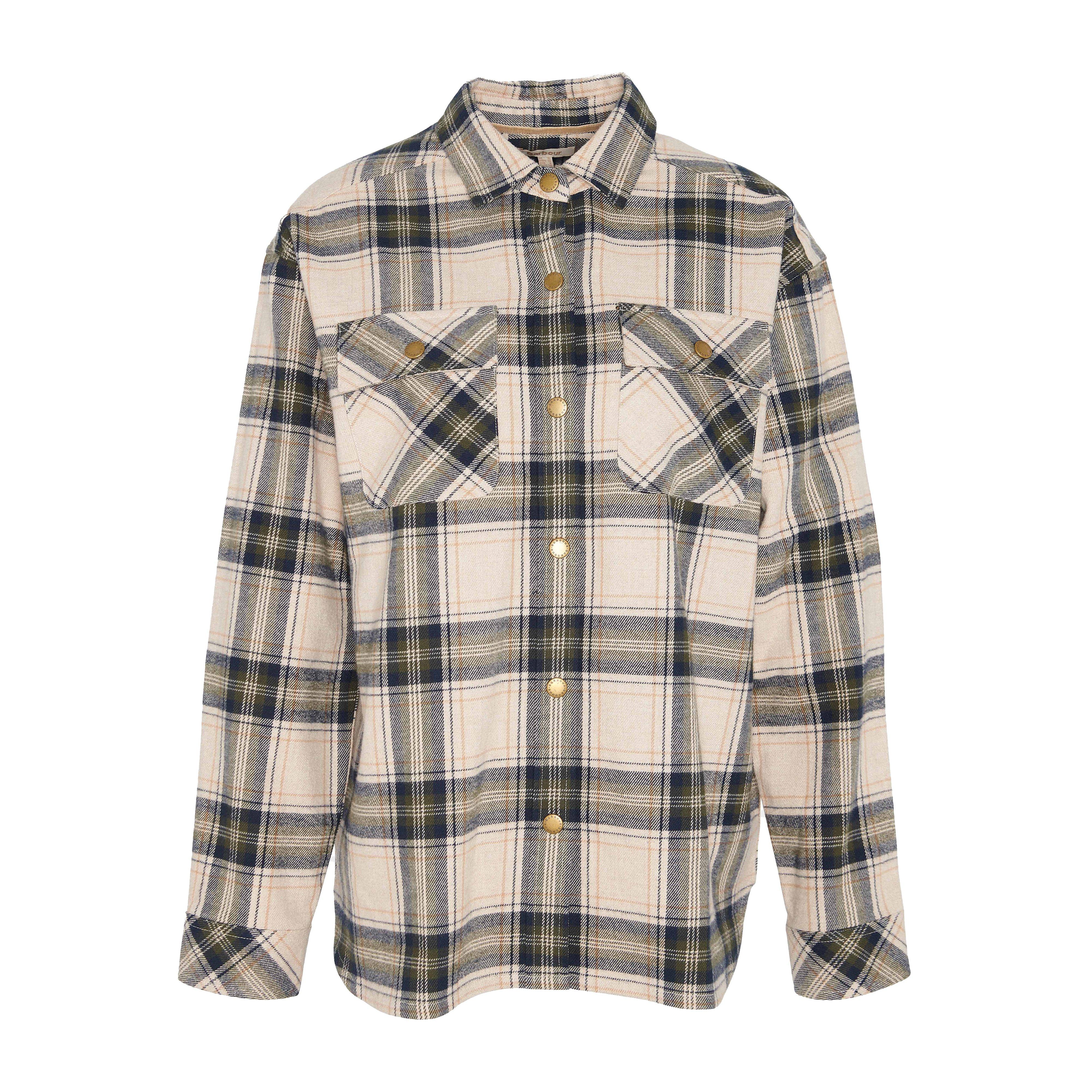 Womens Highfield Check Shirt Sand Dune Check